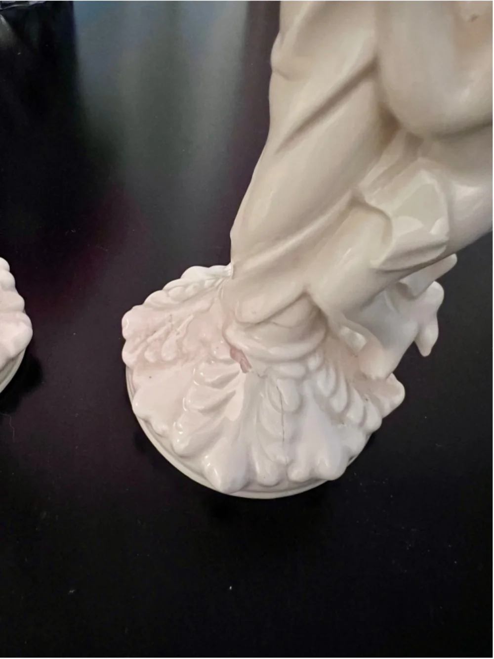 VTG Set 2 Cherub Angel Candle Holder Set, One Size, White